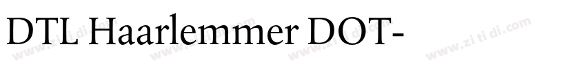 DTL Haarlemmer DOT字体转换